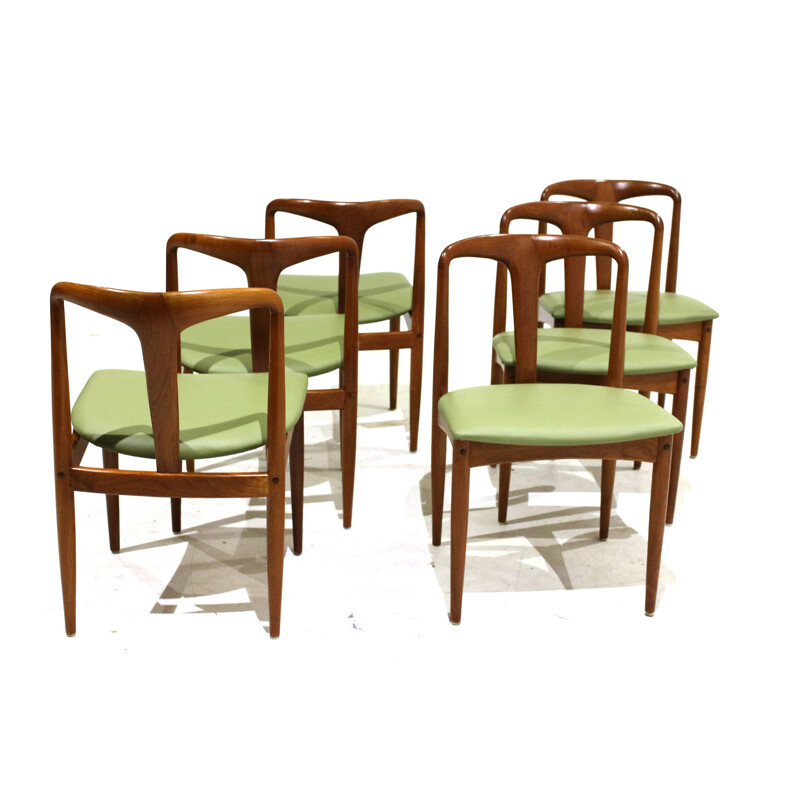 Série de chaises en teck 6 vintages "Juliane" par Johannes Andersen pour Uldum