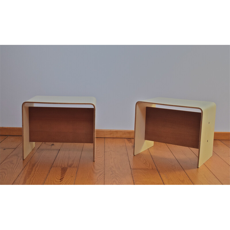 Pair of vintage stools by Pierre Guariche for Negroni SA