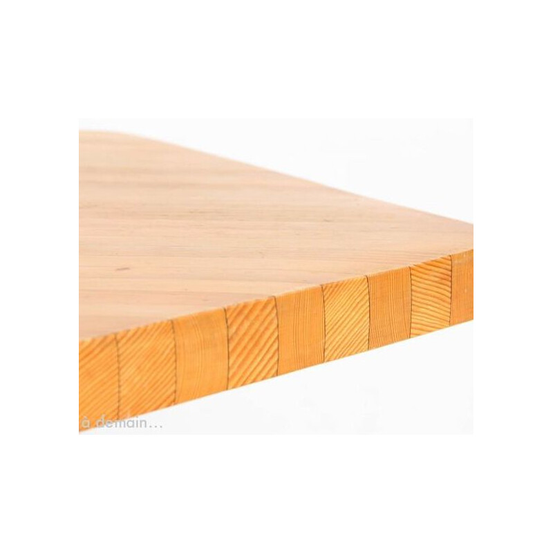 Vintage pentagonal table by Charlotte Perriand for Les Arcs
