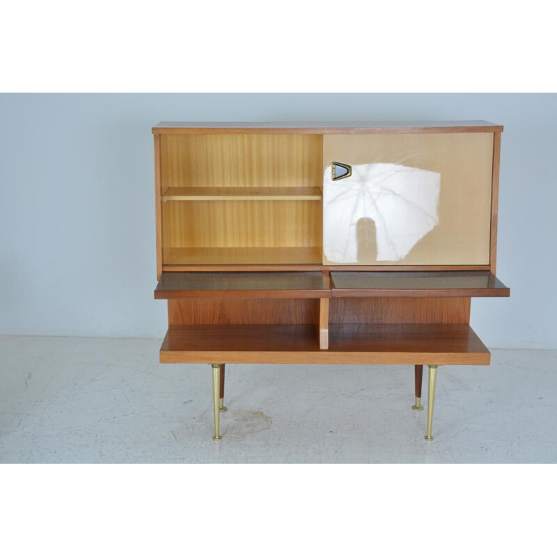 Vintage Italian highboard in wood and melamine