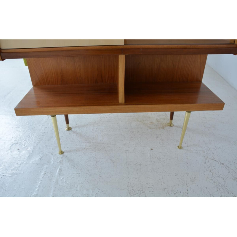 Vintage Italian highboard in wood and melamine