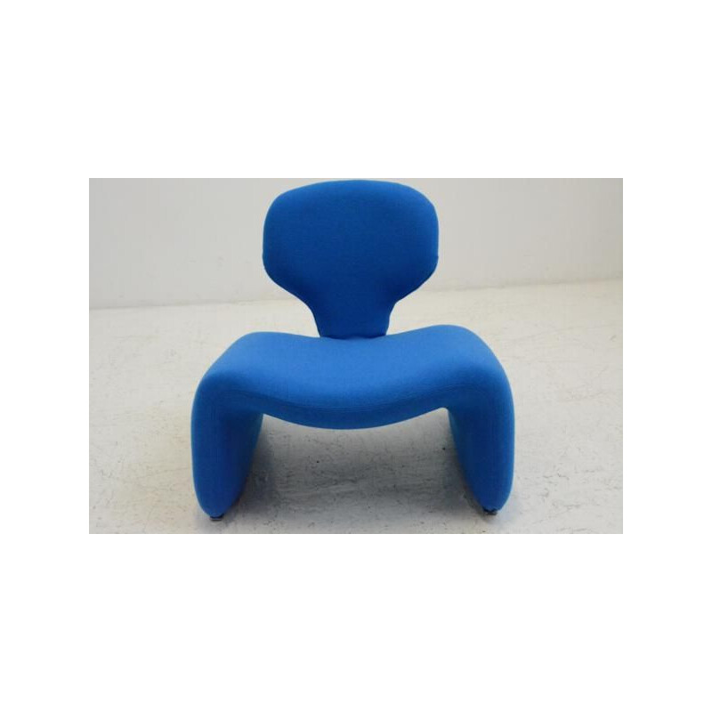 Vintage blue armchair "Djinn" by Olivier Mourgue
