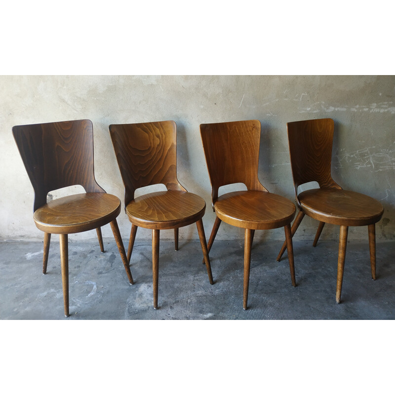 Set of 4 bistro chairs "Mondor" by Baumann