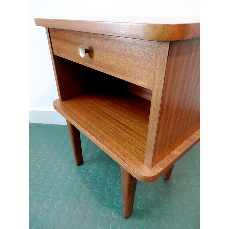 Small vintage wooden bedside table