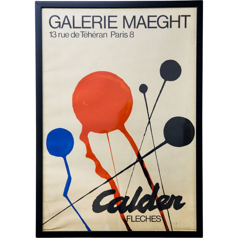 Affiche vintage galerie d'art Alexander Calder