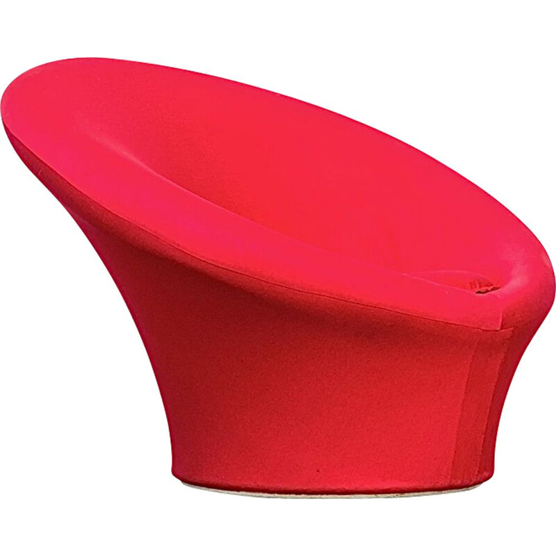 Vintage red armchair "Mushroom" by Pierre Paulin for Artifort
