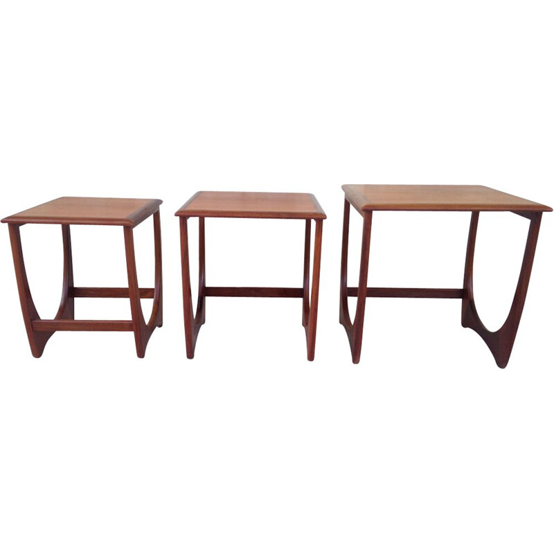 Set of 3 vintage side tables "Astro" in teak by G plan