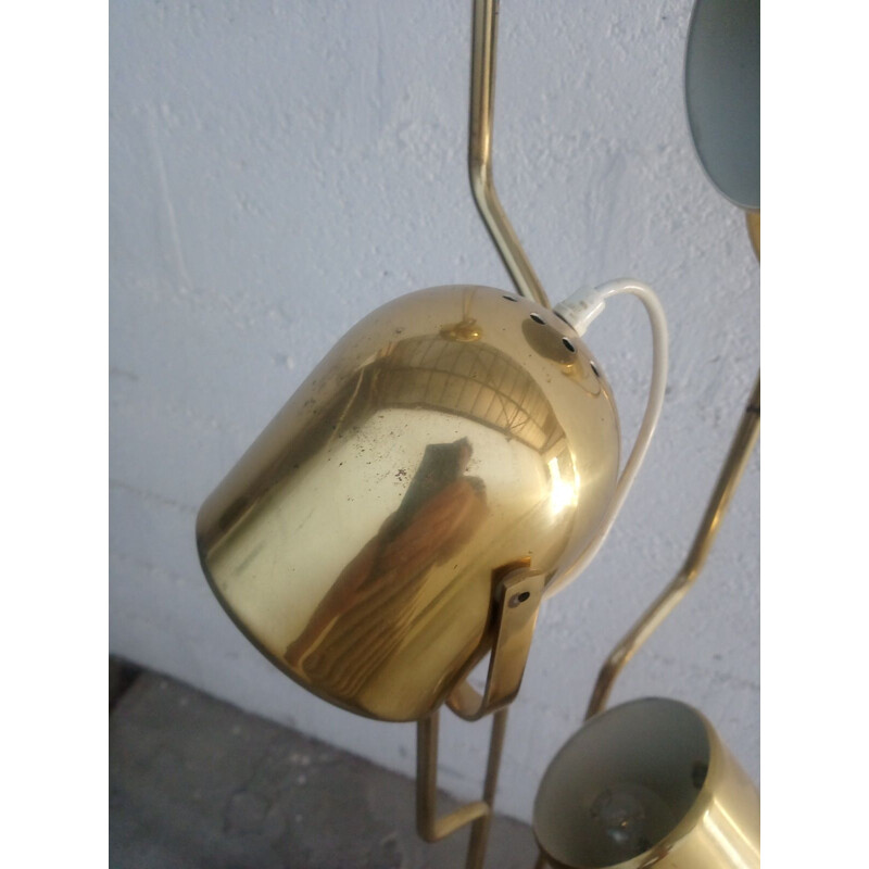 Vintage floor lamp in brass by Goffredo Reggiani