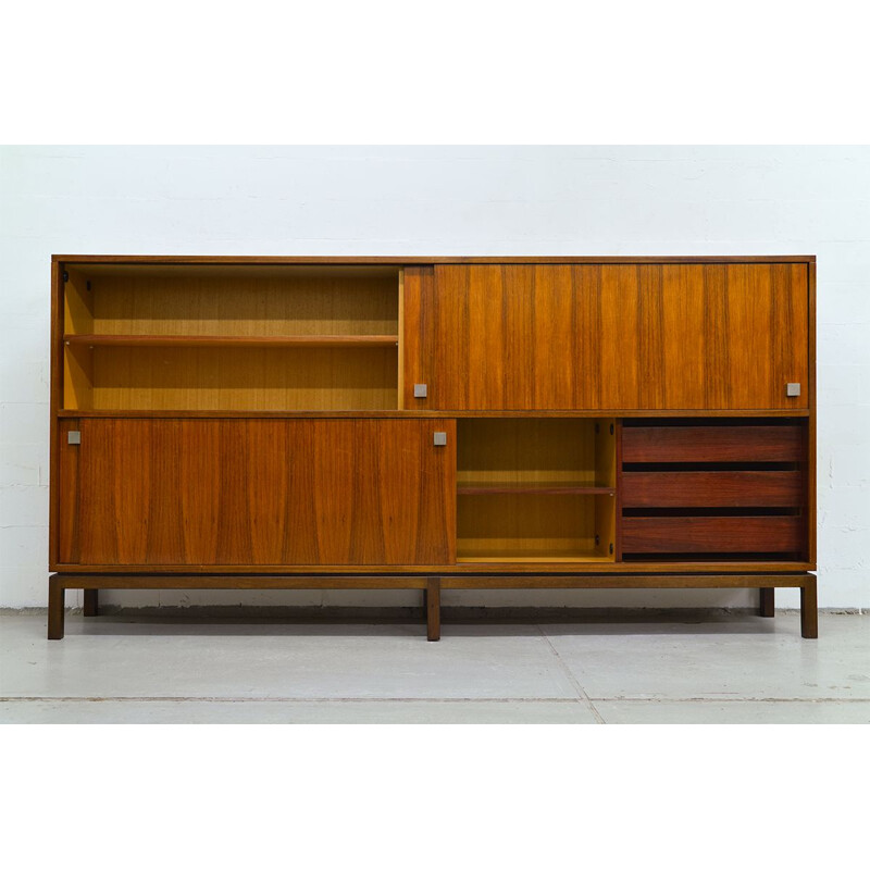 Vintage high sideboard in rosewood by Alfred Hendrickx for Belform