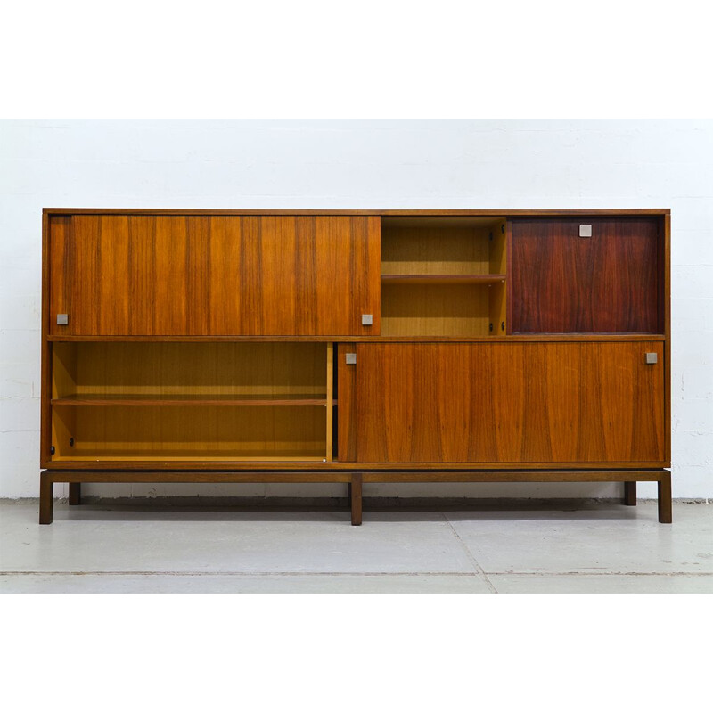 Vintage high sideboard in rosewood by Alfred Hendrickx for Belform