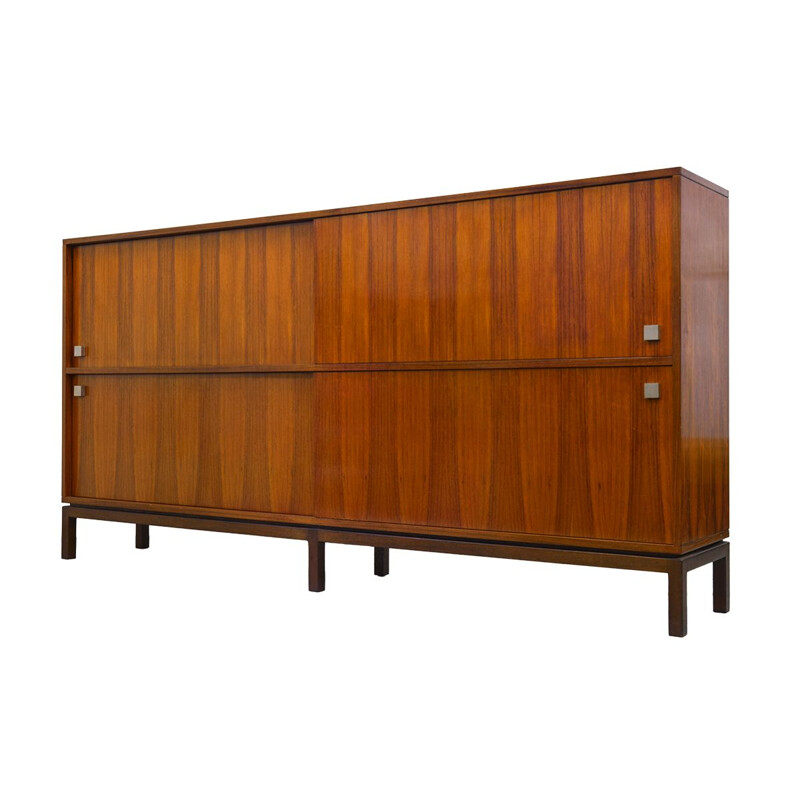 Vintage high sideboard in rosewood by Alfred Hendrickx for Belform