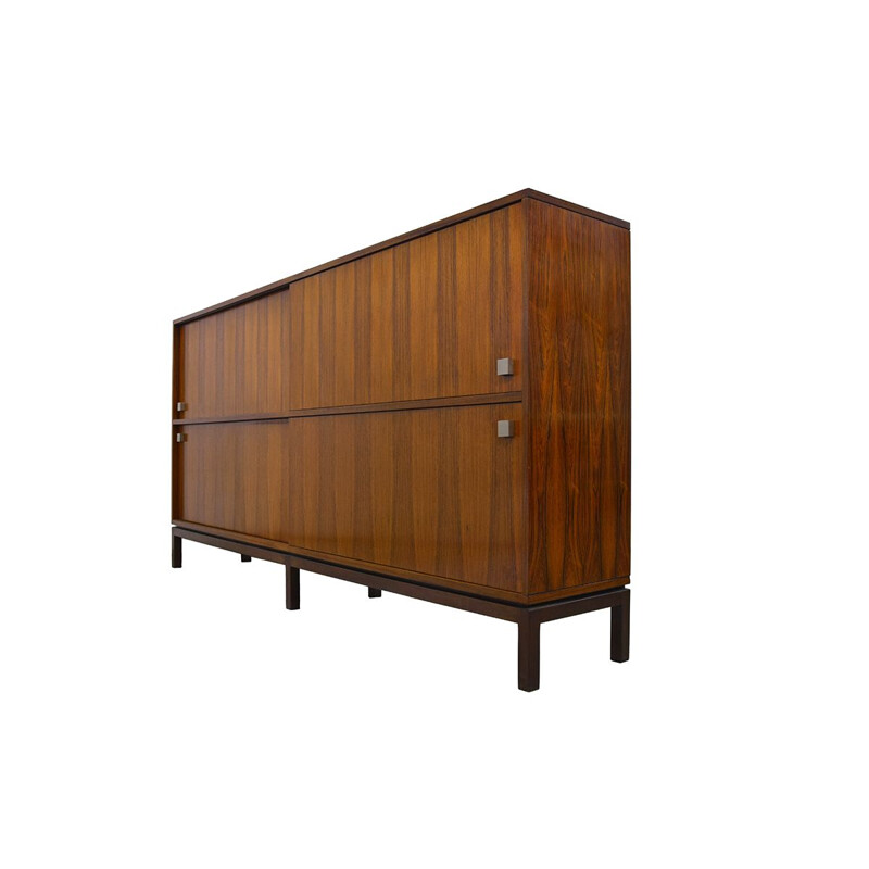 Vintage high sideboard in rosewood by Alfred Hendrickx for Belform