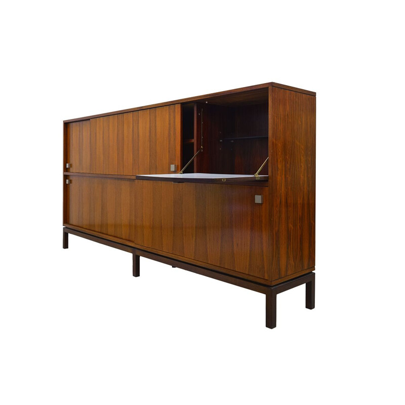 Vintage high sideboard in rosewood by Alfred Hendrickx for Belform