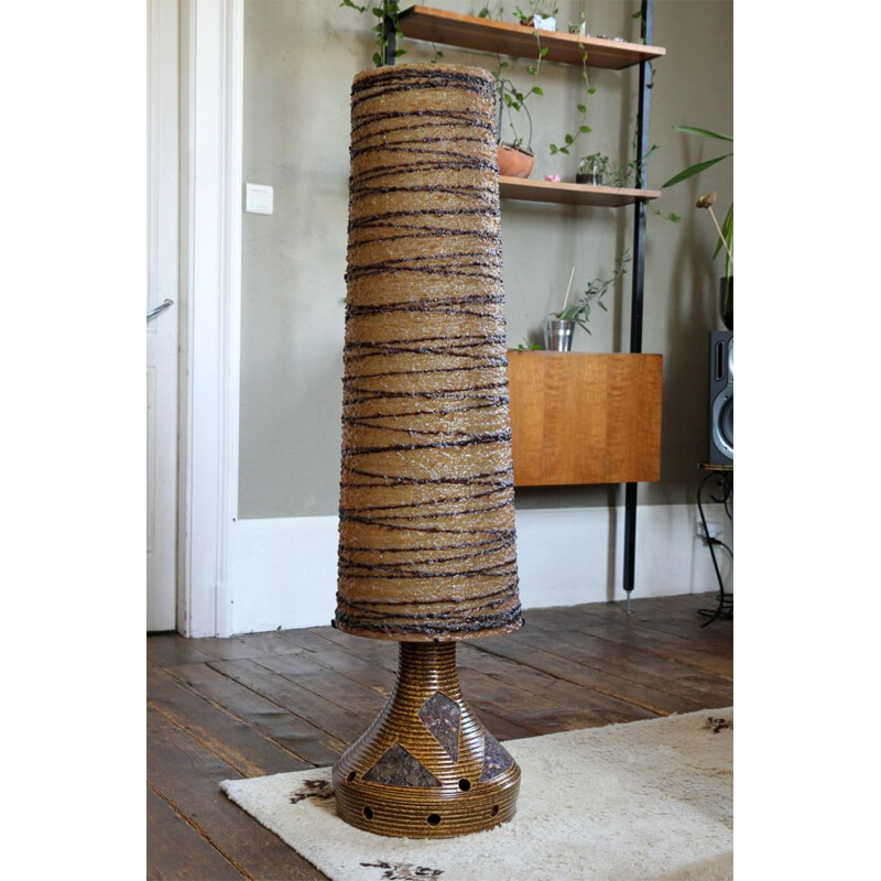 Vintage floor lamp Accolay in ceramic and resin