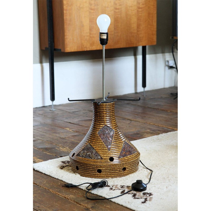 Vintage floor lamp Accolay in ceramic and resin