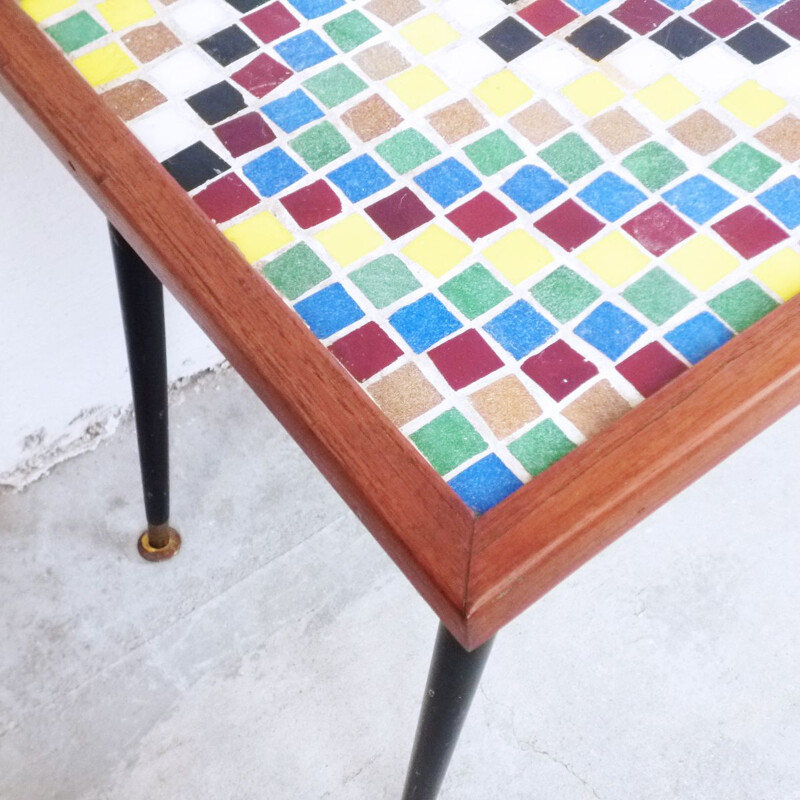 Vintage side table in mosaic