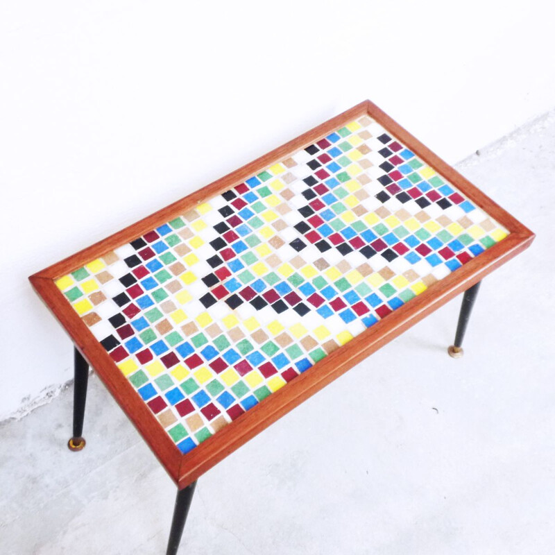 Vintage side table in mosaic