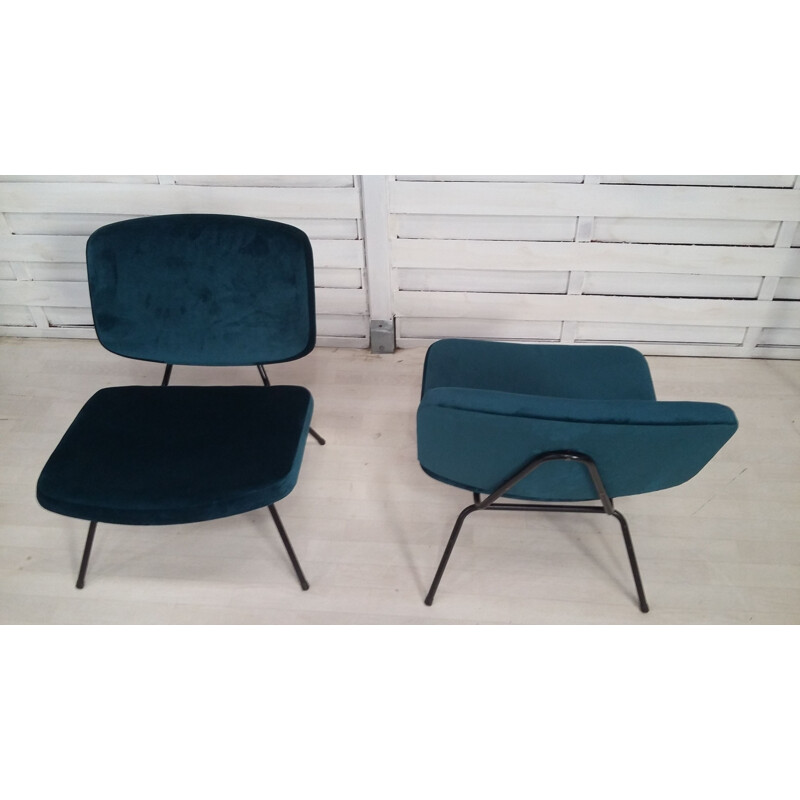 Set of 2 vintage low chairs CM190 by Pierre Paulin