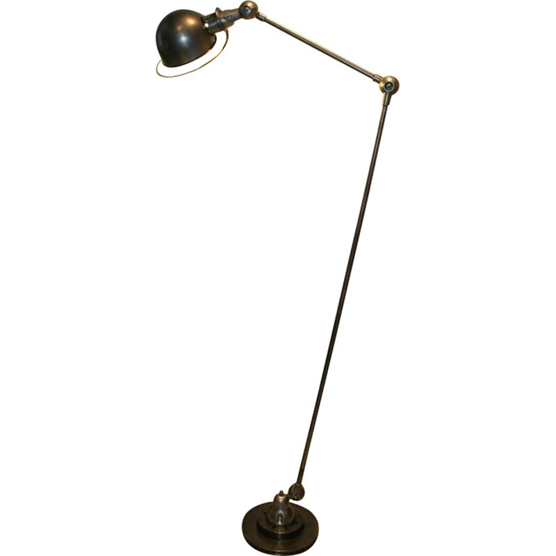 Vintage industrial floor lamp in steel by Jieldé