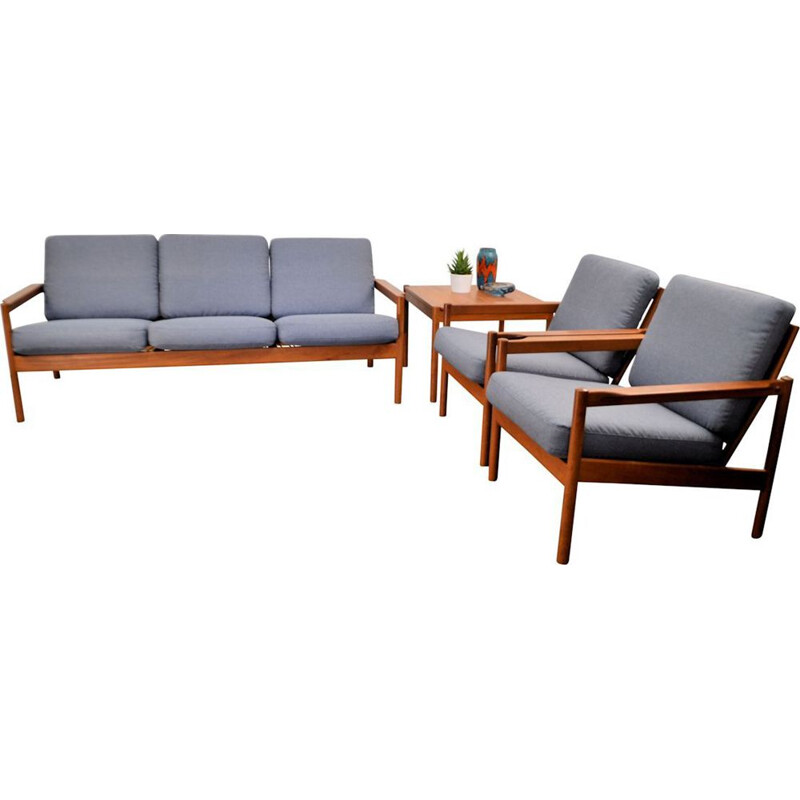 Vintage teak living room set by Kai Kristiansen