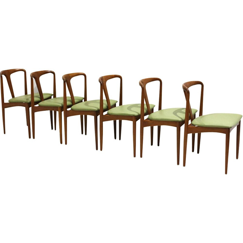 Série de chaises en teck 6 vintages "Juliane" par Johannes Andersen pour Uldum