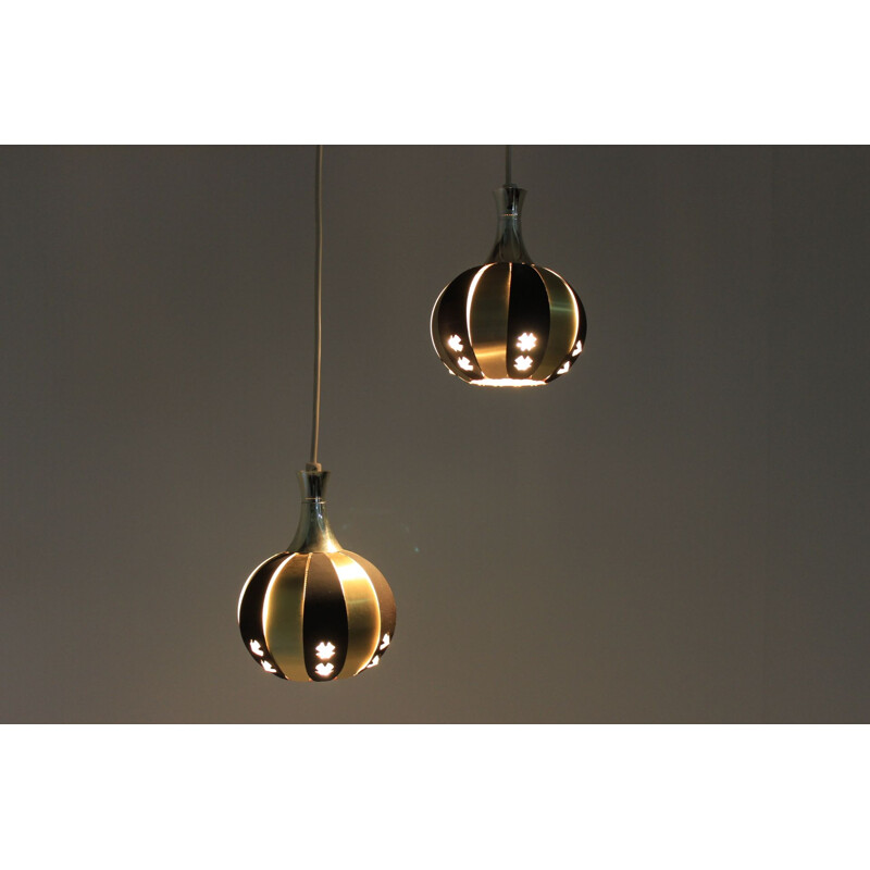 Set of 2 vintage pendant lights by Verner Schou