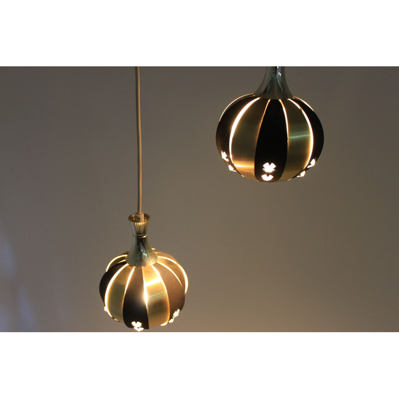 Set of 2 vintage pendant lights by Verner Schou