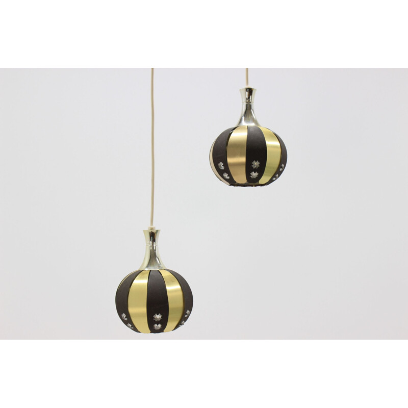 Set of 2 vintage pendant lights by Verner Schou
