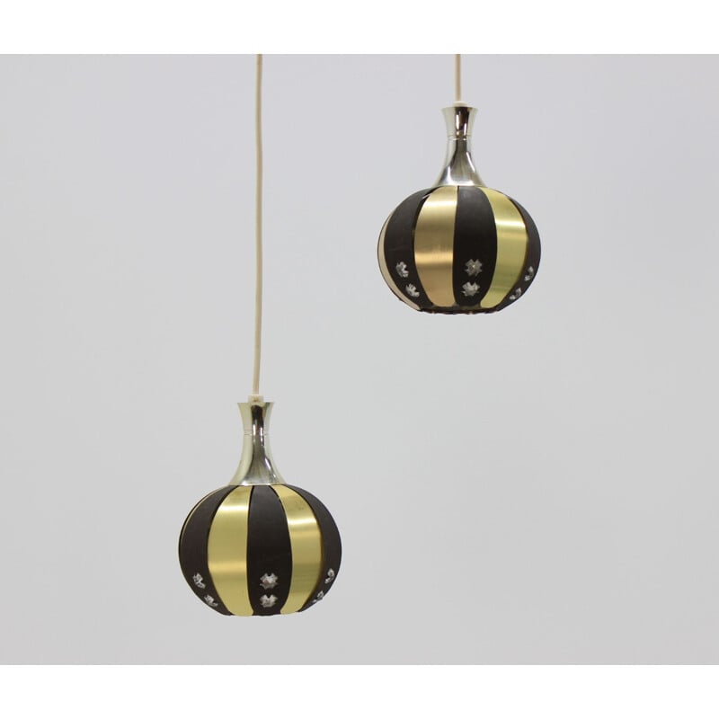 Set of 2 vintage pendant lights by Verner Schou