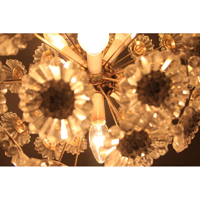 Vintage golden dandelion chandelier