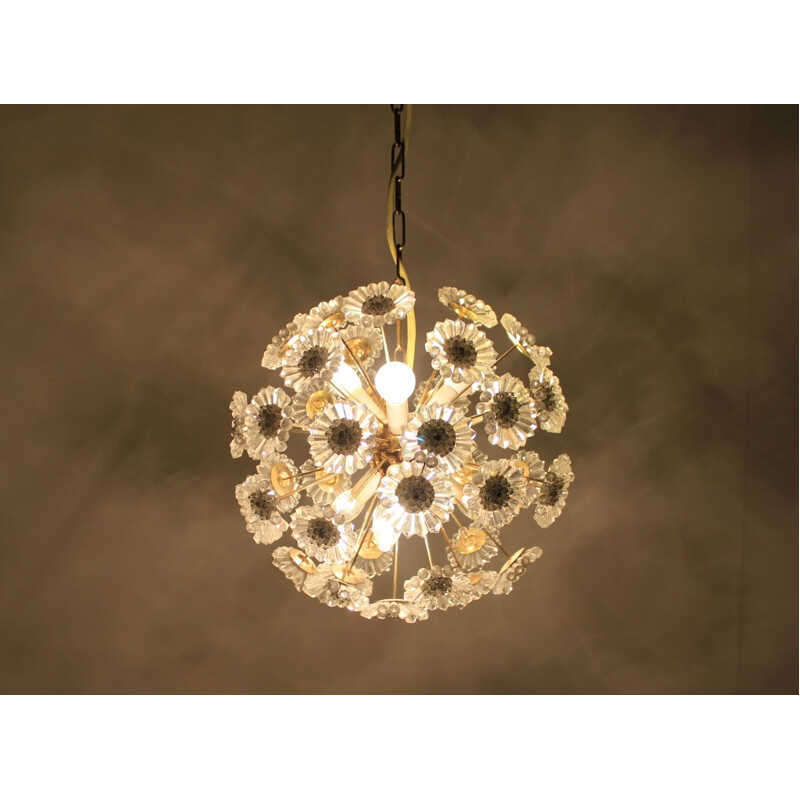 Vintage golden dandelion chandelier