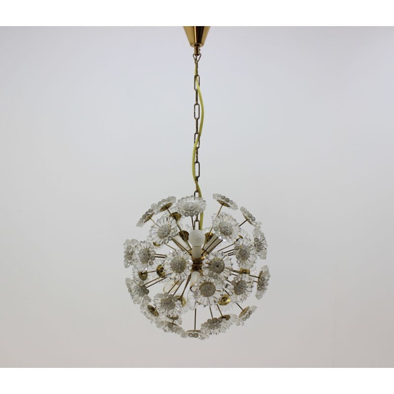 Vintage golden dandelion chandelier