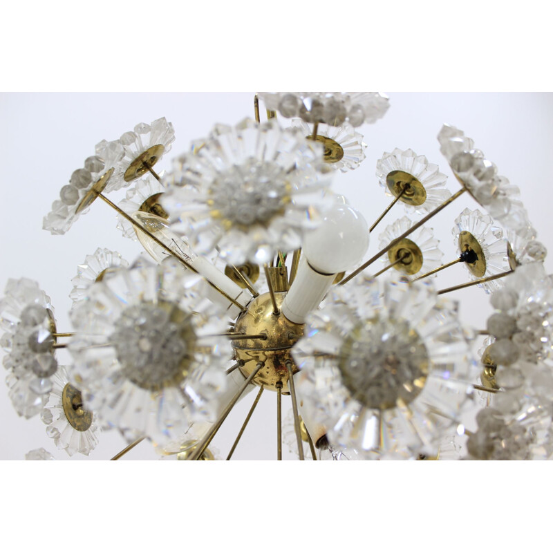 Vintage golden dandelion chandelier