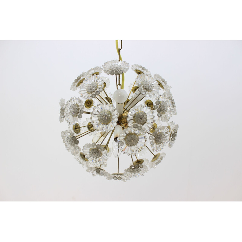 Vintage golden dandelion chandelier