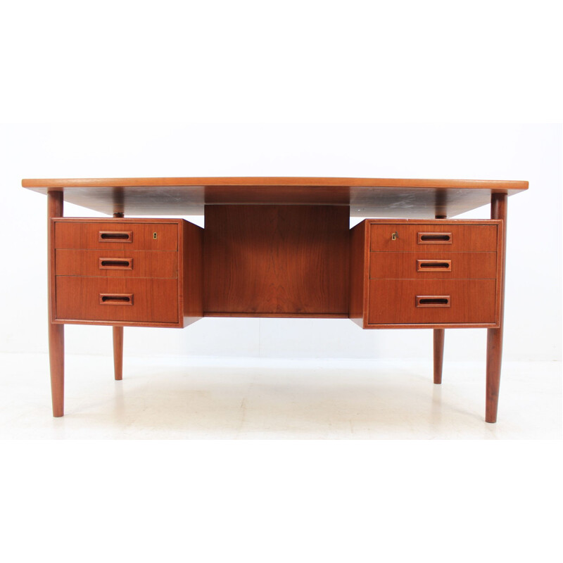 Vintage desk with bookcase by Arne Vodder