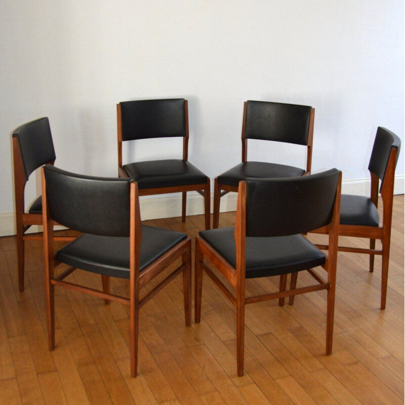 Set of 6 Scandinavian chairs by Gerhard Berg