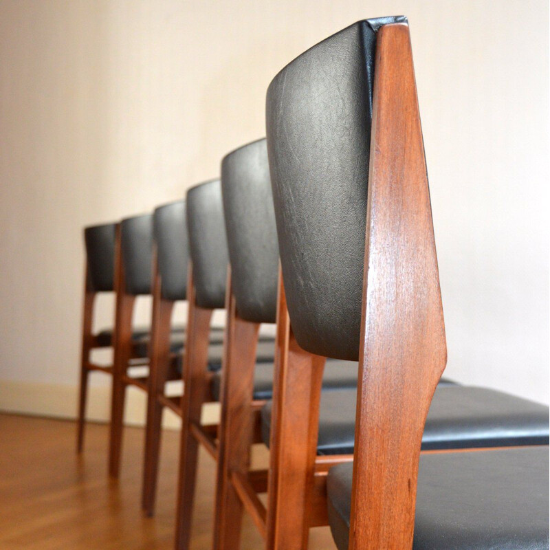 Suite de 6 chaises scandinaves par Gerhard Berg