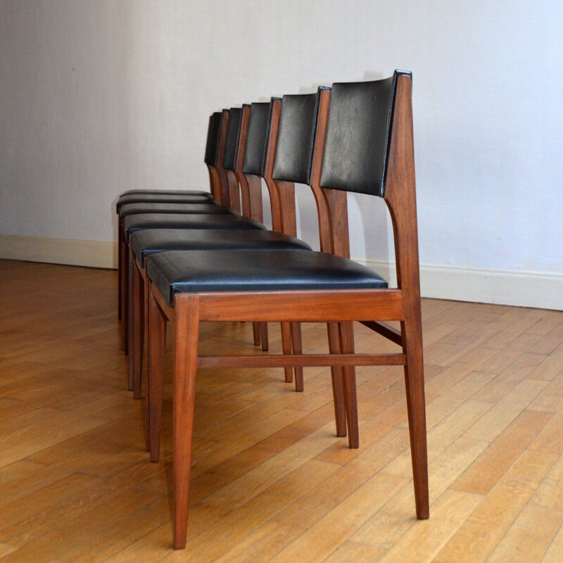 Set of 6 Scandinavian chairs by Gerhard Berg