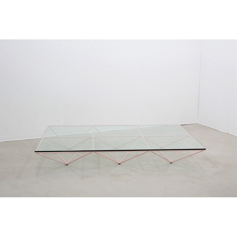 Vintage pink Alanda coffee table by Paolo Piva