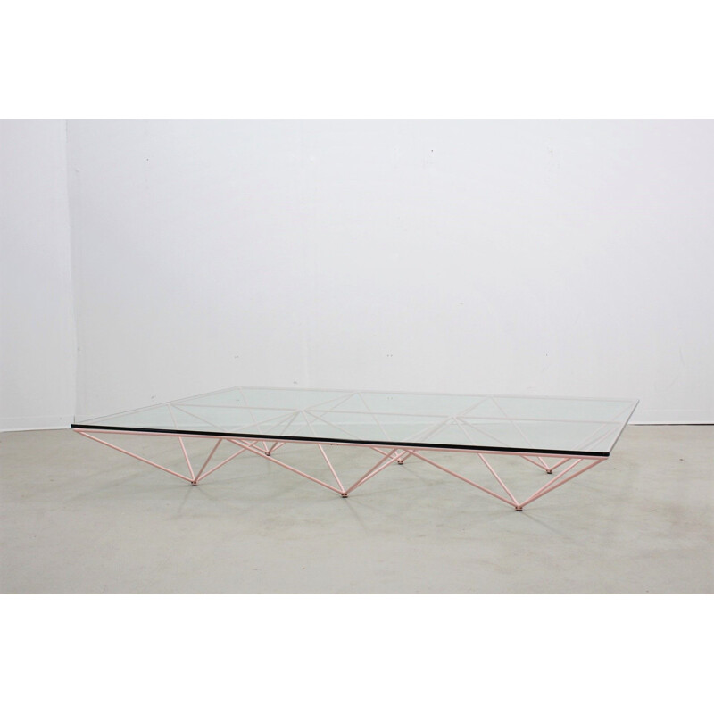 Vintage pink Alanda coffee table by Paolo Piva