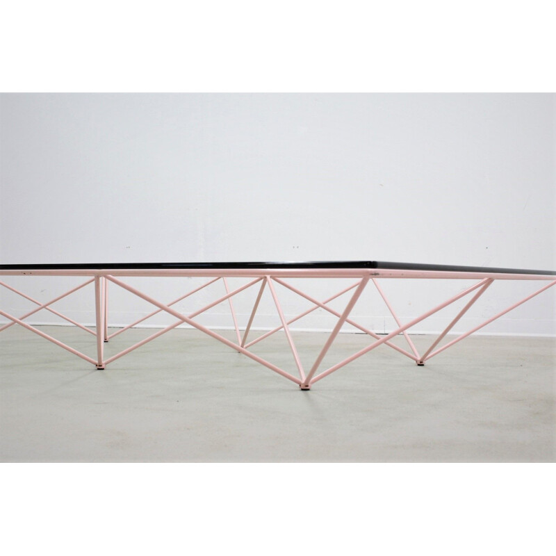 Vintage pink Alanda coffee table by Paolo Piva