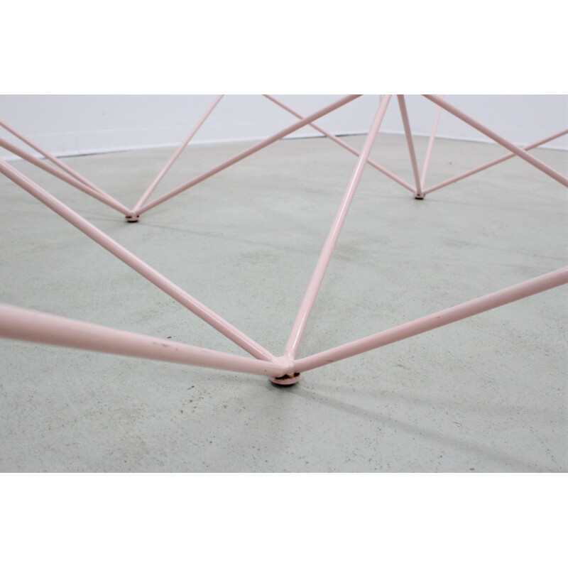 Vintage pink Alanda coffee table by Paolo Piva