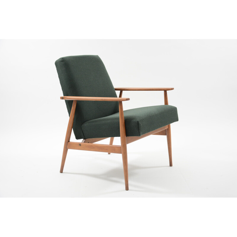 Vintage pine green armchair by Fox