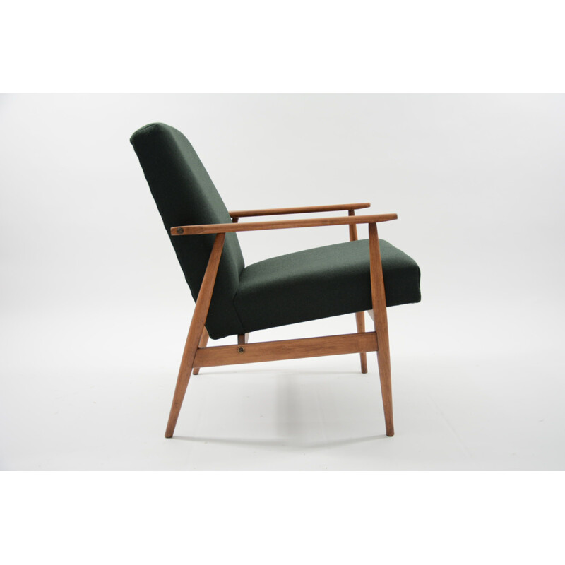 Vintage pine green armchair by Fox