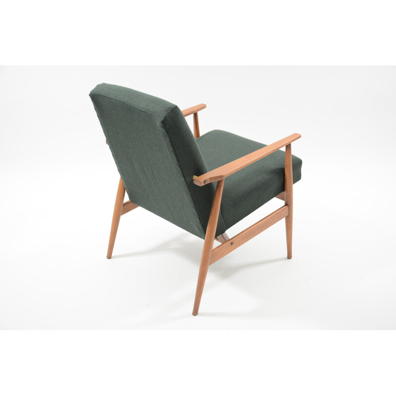 Vintage pine green armchair by Fox