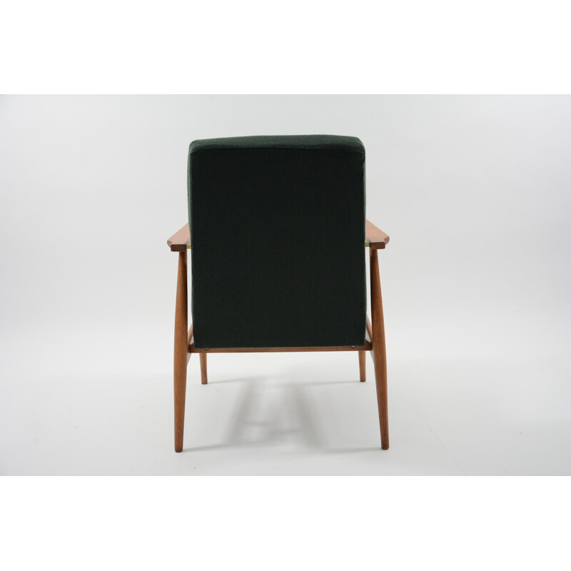 Vintage pine green armchair by Fox