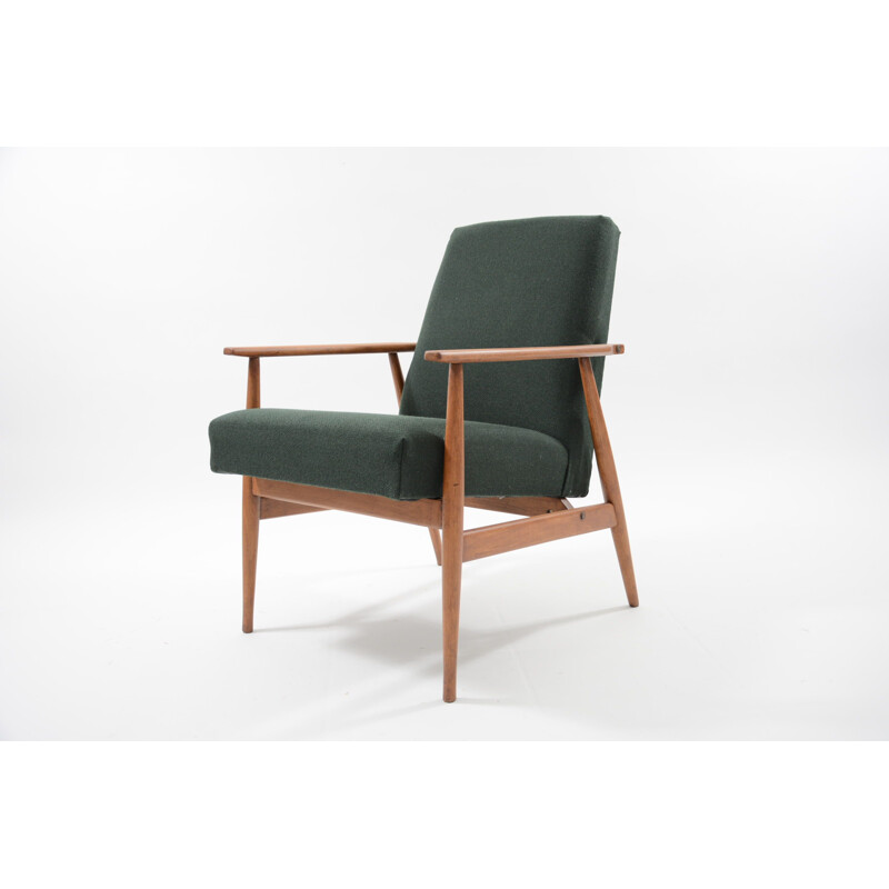 Vintage pine green armchair by Fox