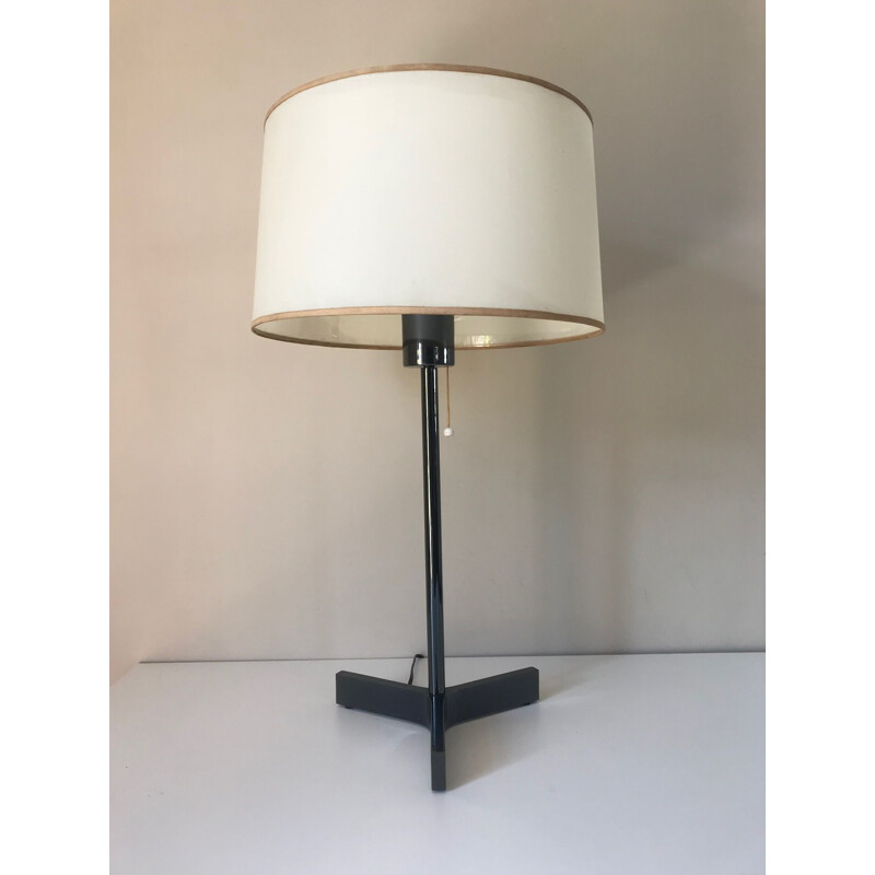 Vintage brass table lamp by Roger Fatus for Disderot, 1950