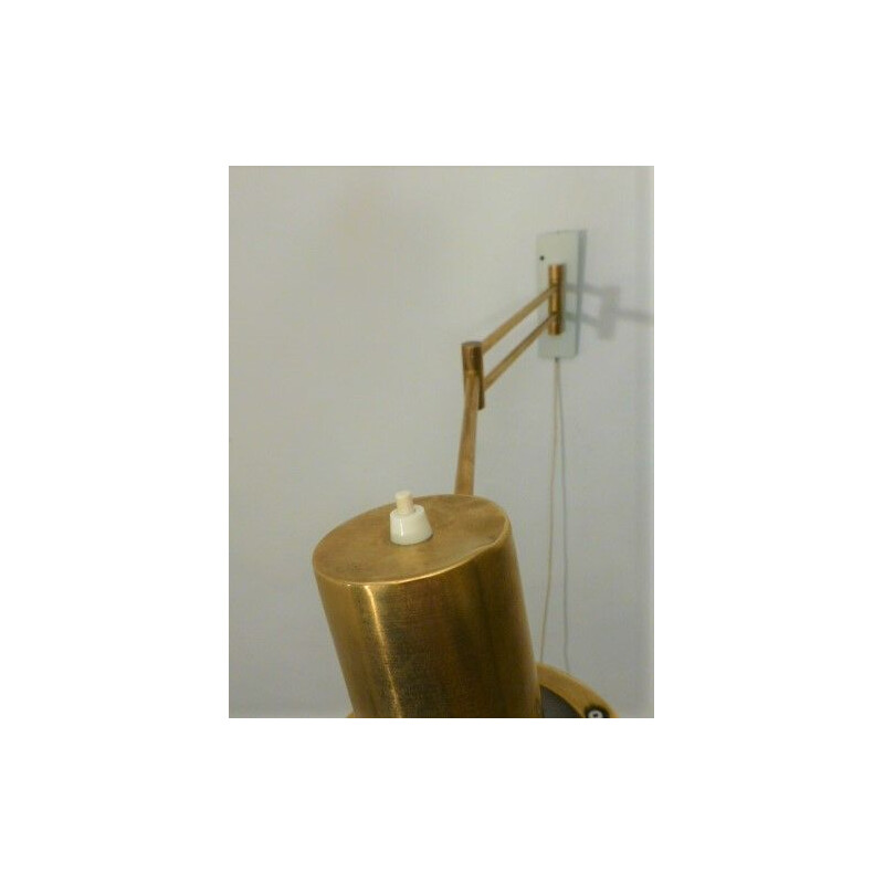 Vintage wall lamp in brass by Jo Hammerborg