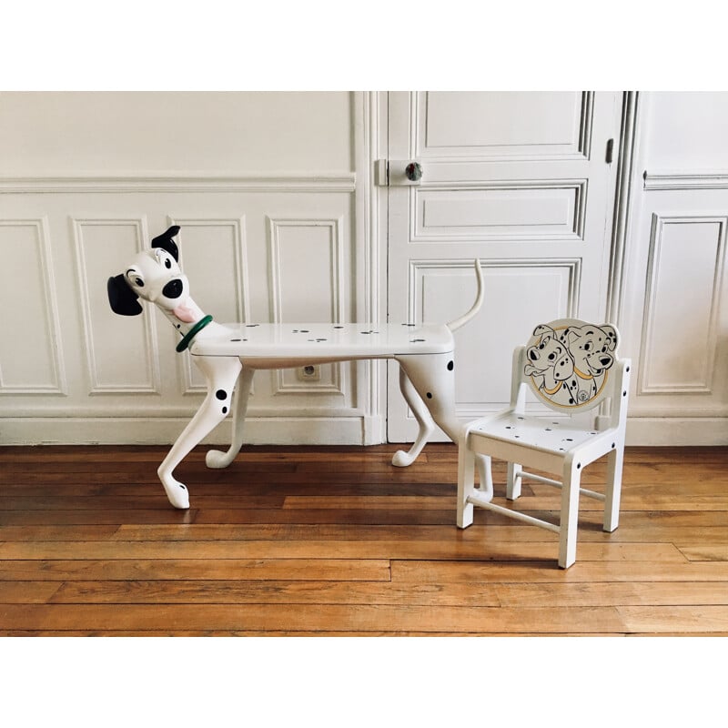 Bureau vintage Dalmatien et chaise par Pierre Colleu pour Starform
